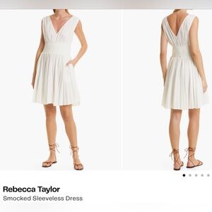 NWT Rebecca Taylor White Sleeveless Dress